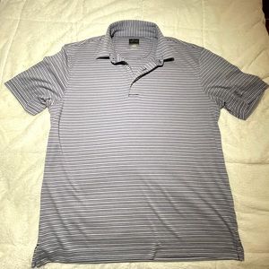 Greg Norman Men’s Play Dry golf shirt size large purple stripe